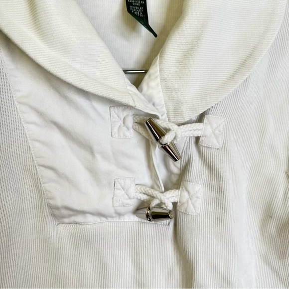 New Lauren Ralph Lauren Sweater Womens Size Large White Toggle Buttons‎ Pullover - Picture 5 of 11
